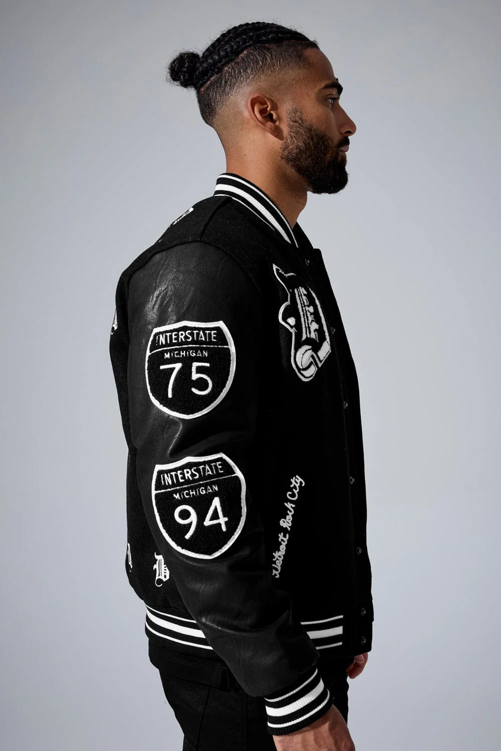 313 Varsity Jacket (Black) - Image 4