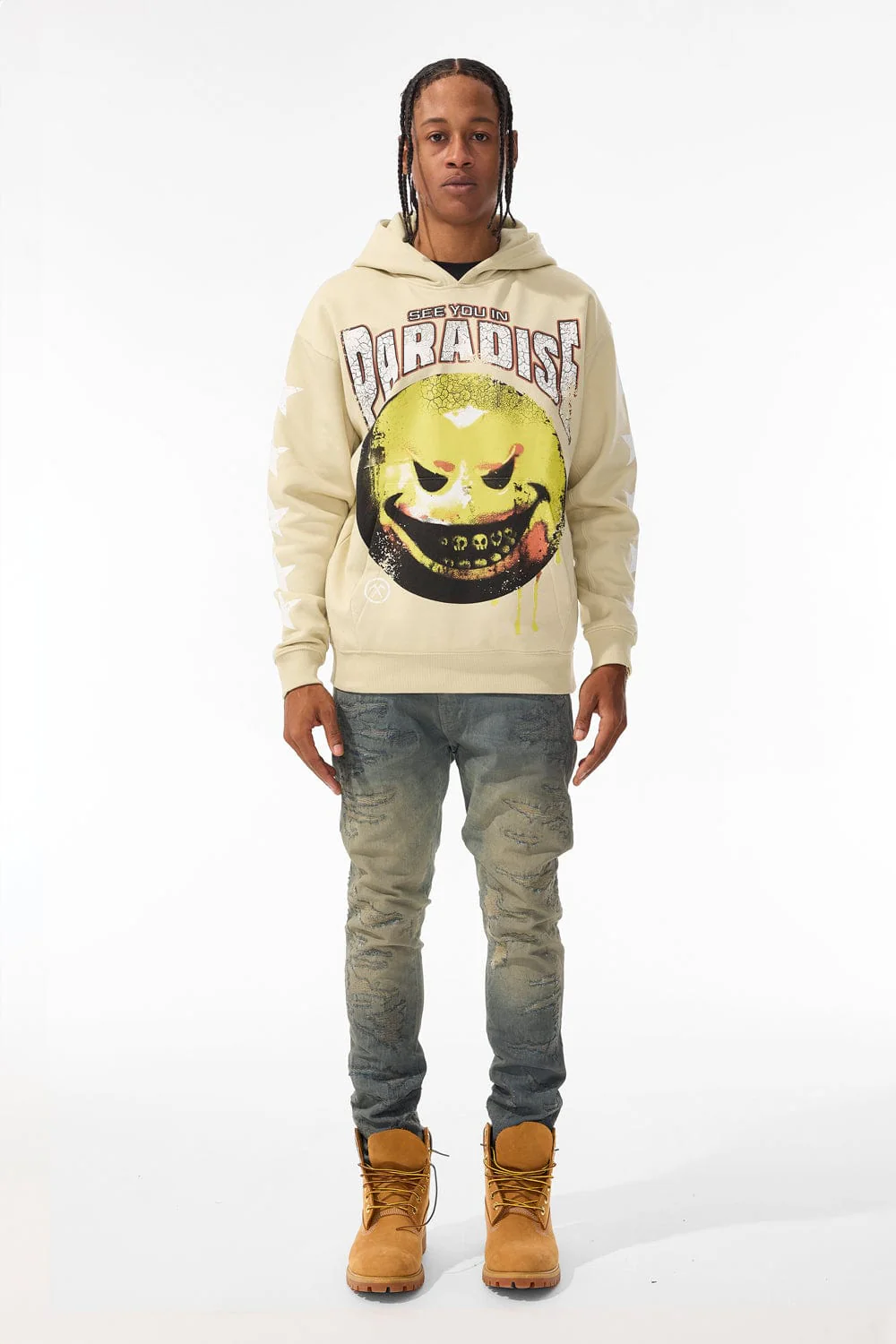 Bad Intentions Pullover Hoodie (Khaki) - Image 3