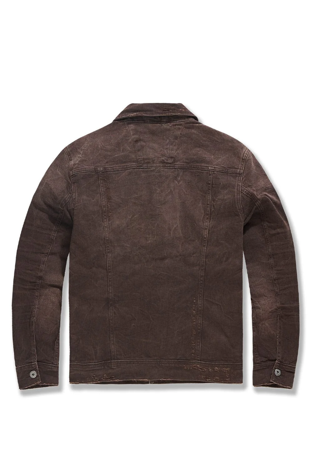Big Men's Meadowlands Denim Trucker Jacket (Earth Tones) - Image 6