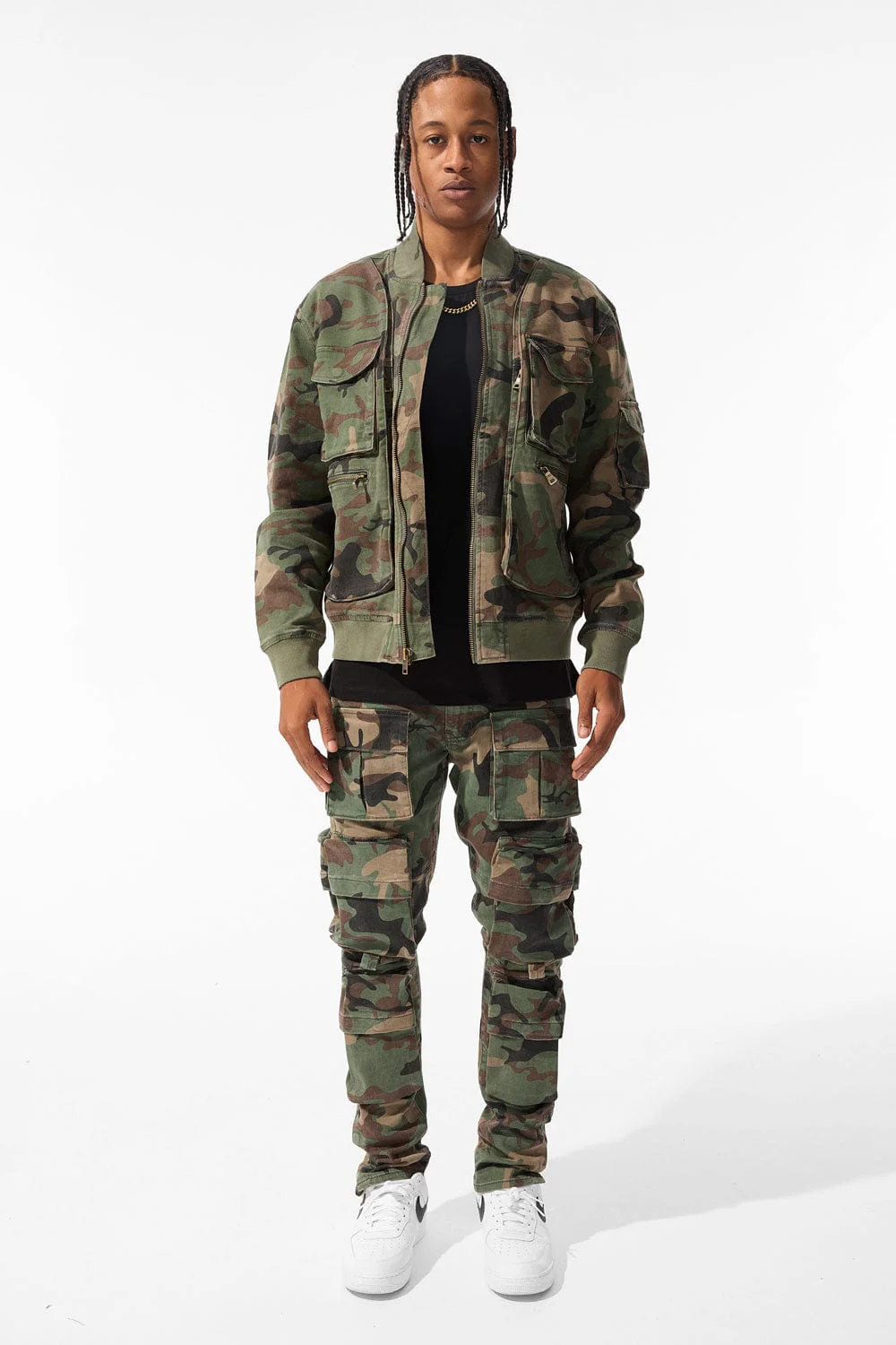 Camo Mercenary Bomber Jacket (Vintage Camo) - Image 3