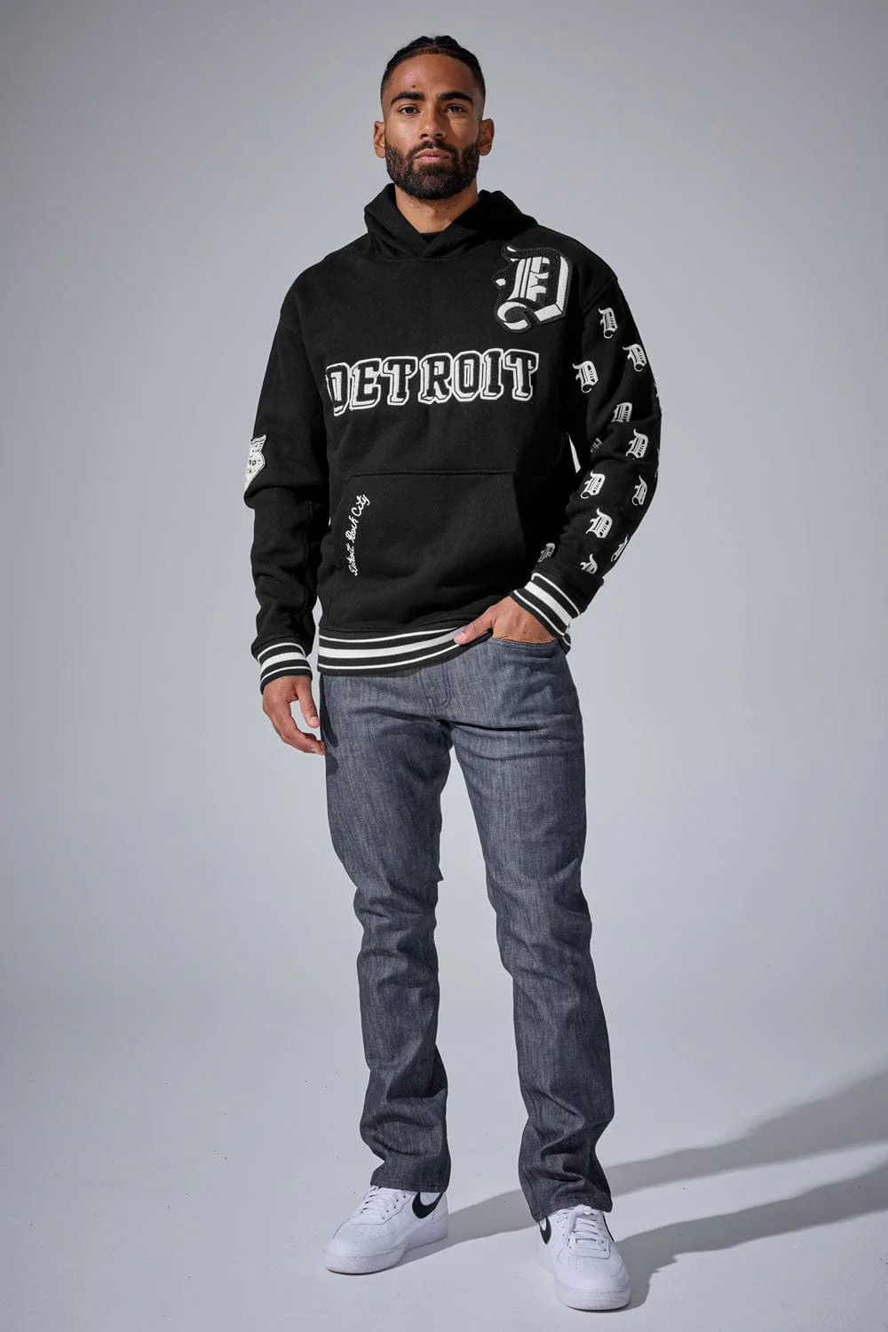 D-Town Pullover Hoodie (Black) - Image 3