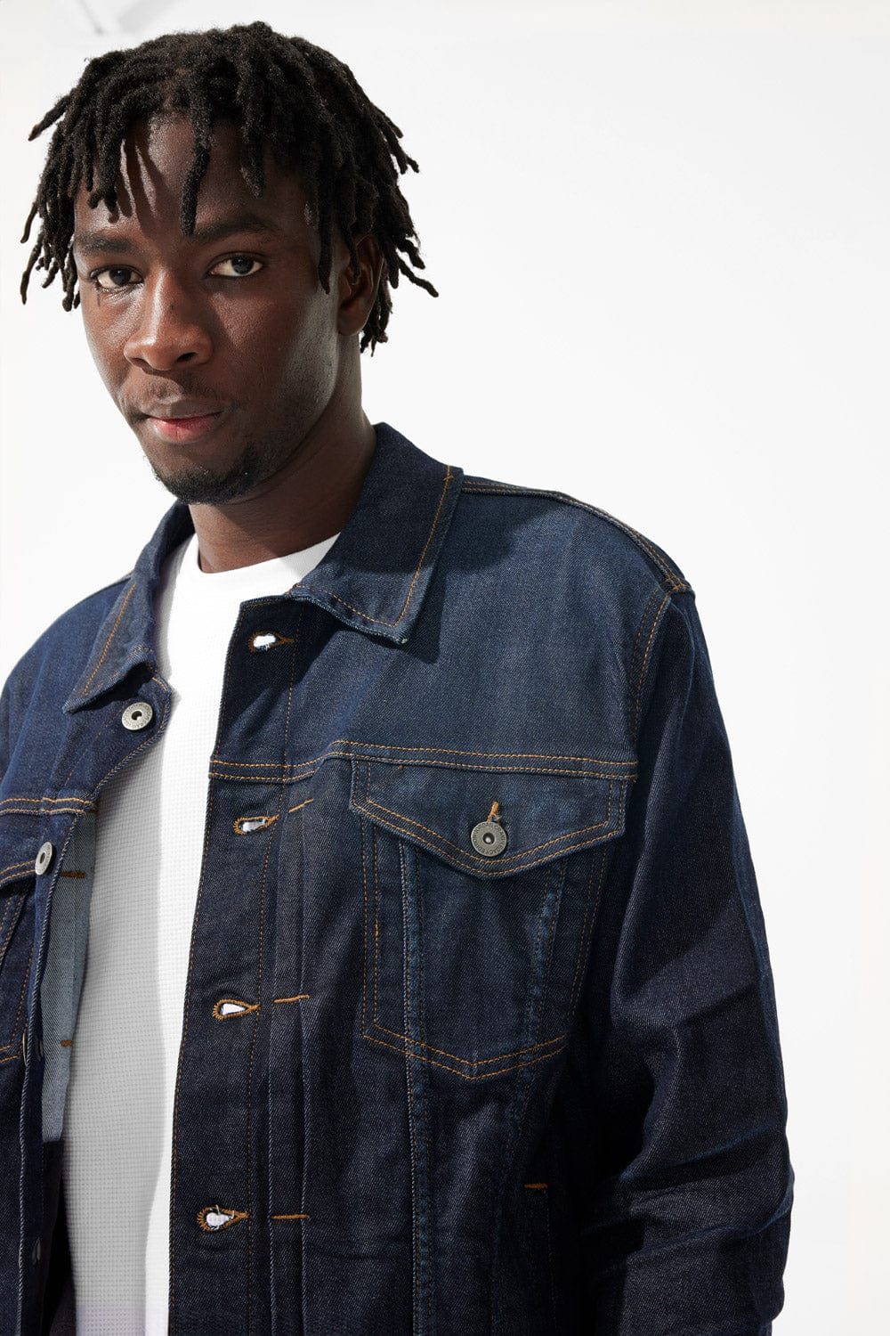 Gaucho Denim Trucker Jacket (Dark Indigo) - Image 3