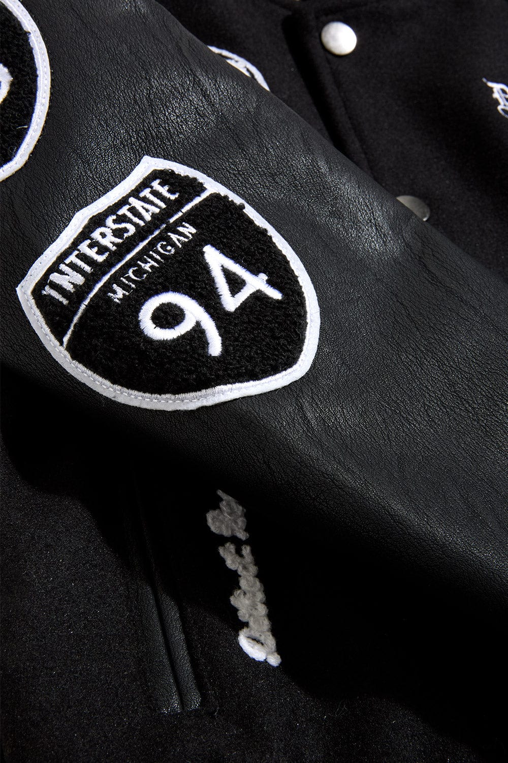 Kids 313 Varsity Jacket (Black) - Image 7