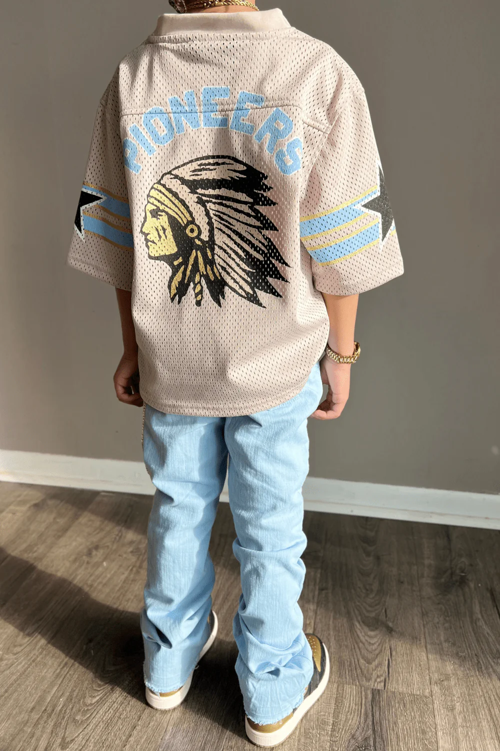 Kids Pioneer Football Jersey (Cream) - Image 10