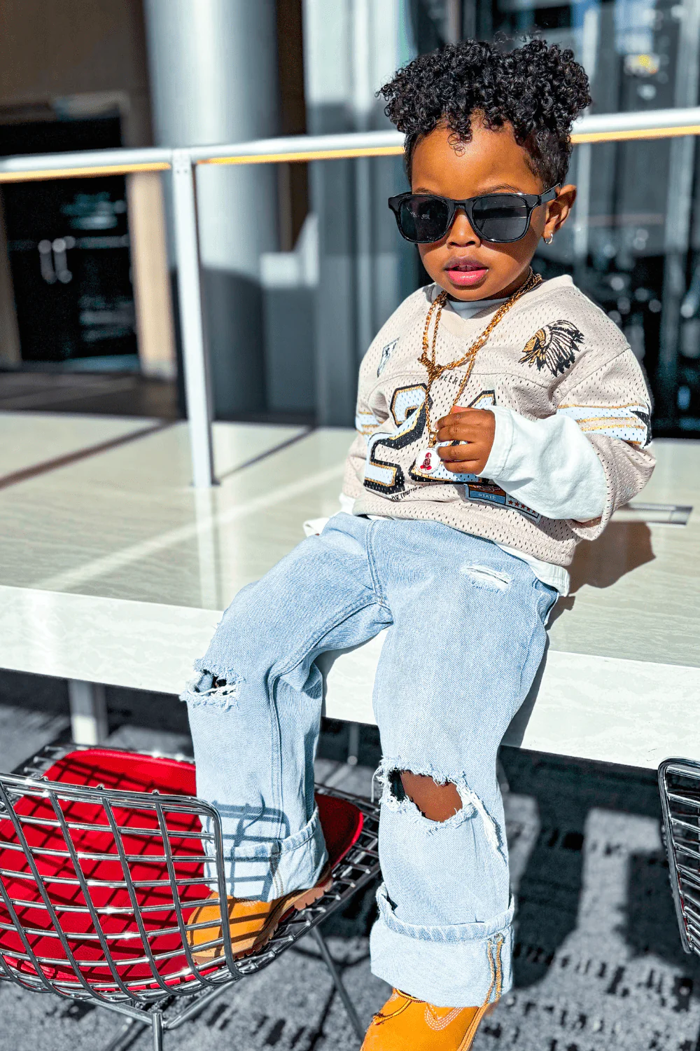 Kids Pioneer Football Jersey (Cream) - Image 3