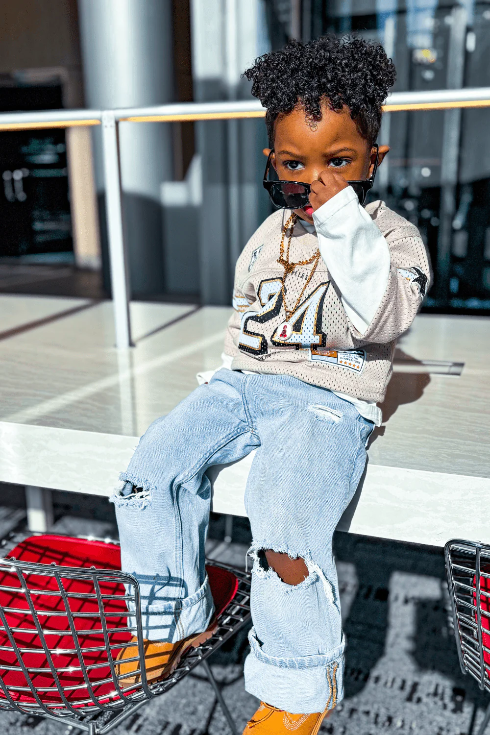 Kids Pioneer Football Jersey (Cream) - Image 9