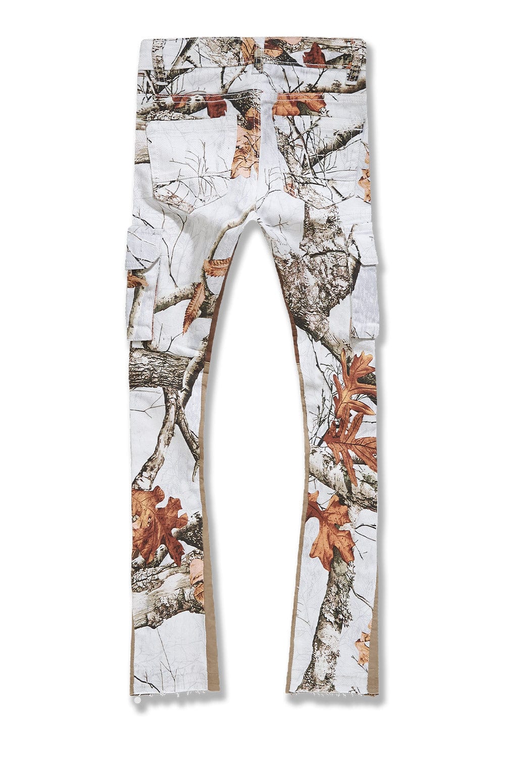 Kids Stacked Camo Cargo Denim (Snow Camo) - Image 5