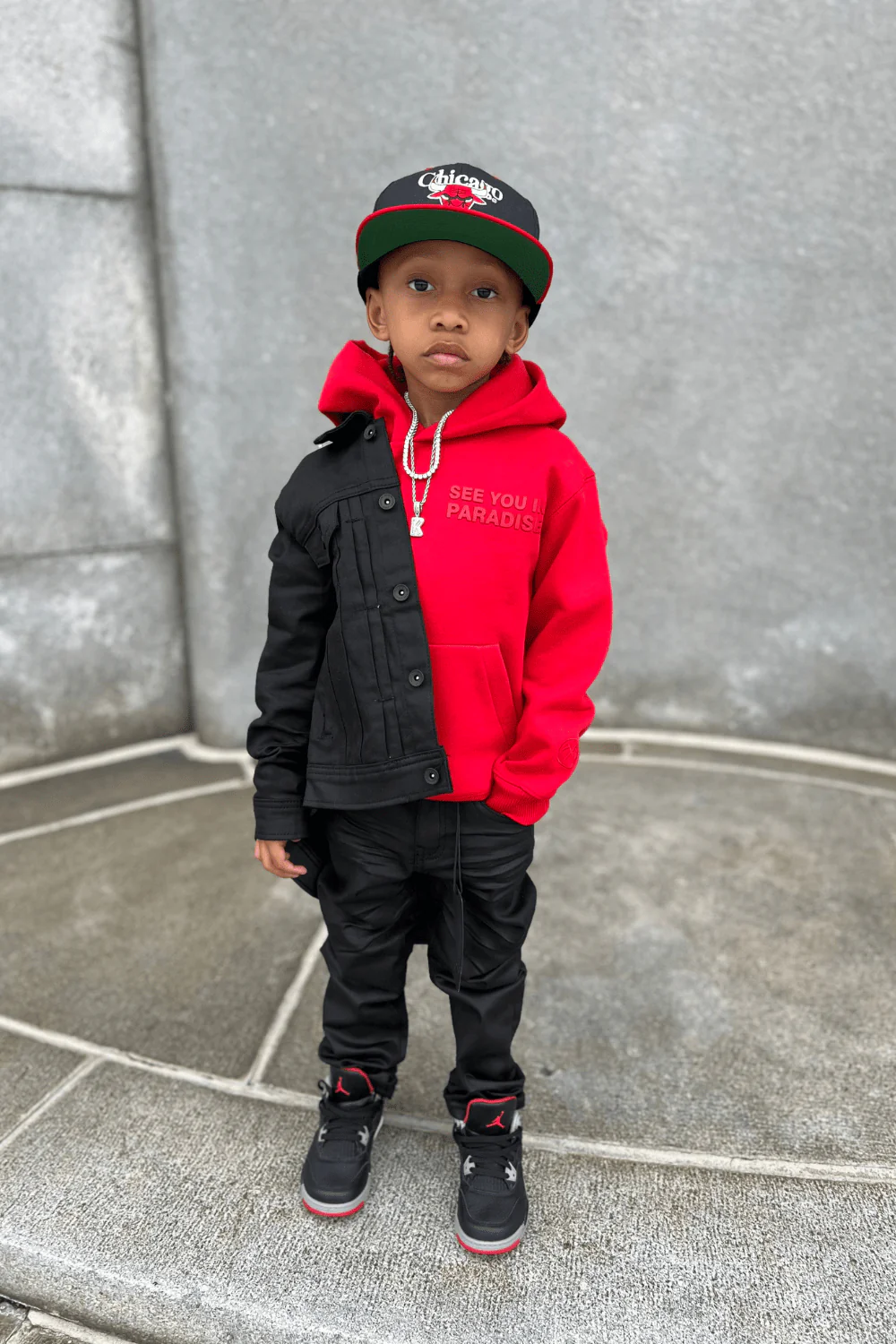 Kids Smooth Criminal Denim Trucker Jacket (Jet Black) - Image 6