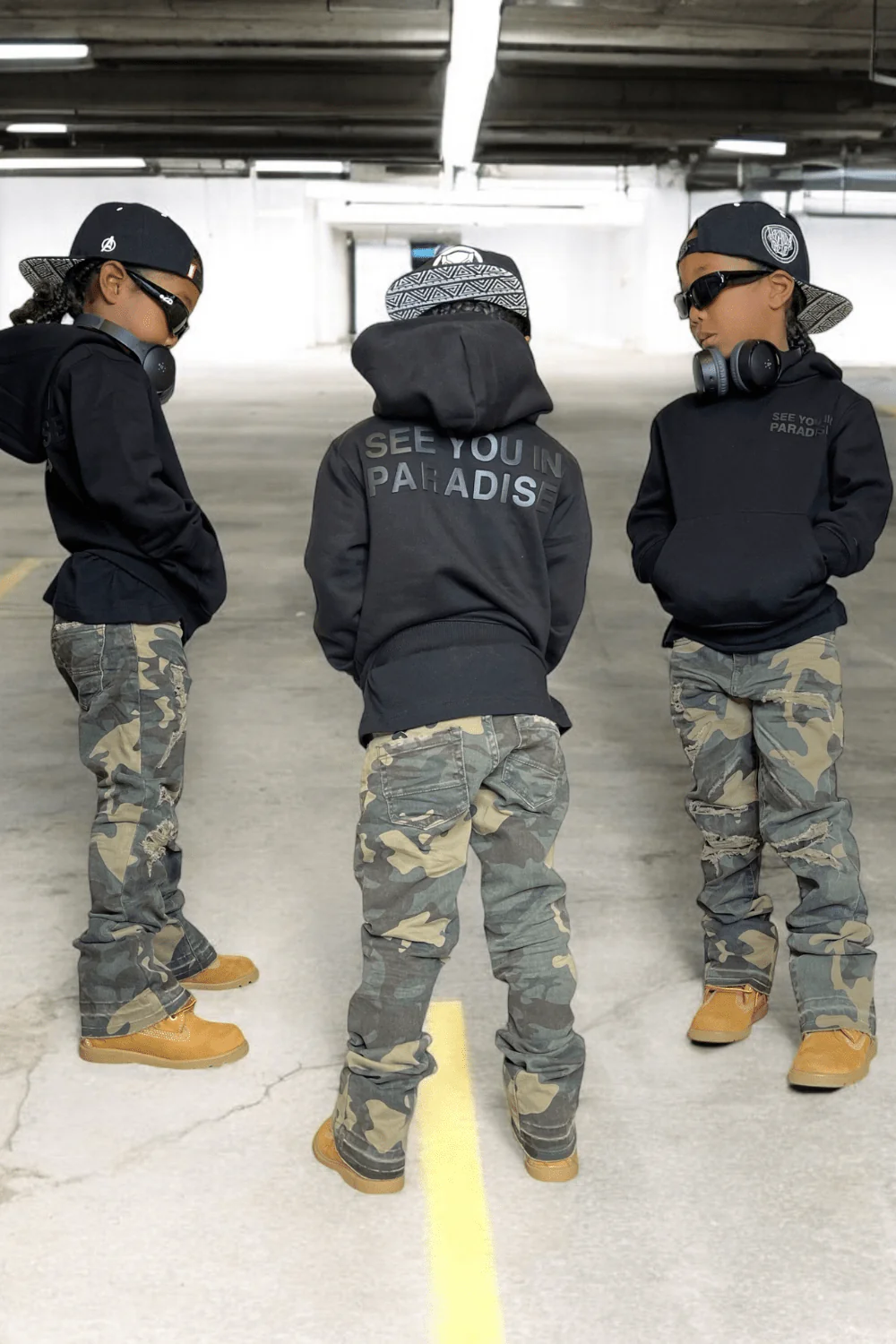 Kids Stacked Tribeca Twill Pants (Woodland) - Image 3