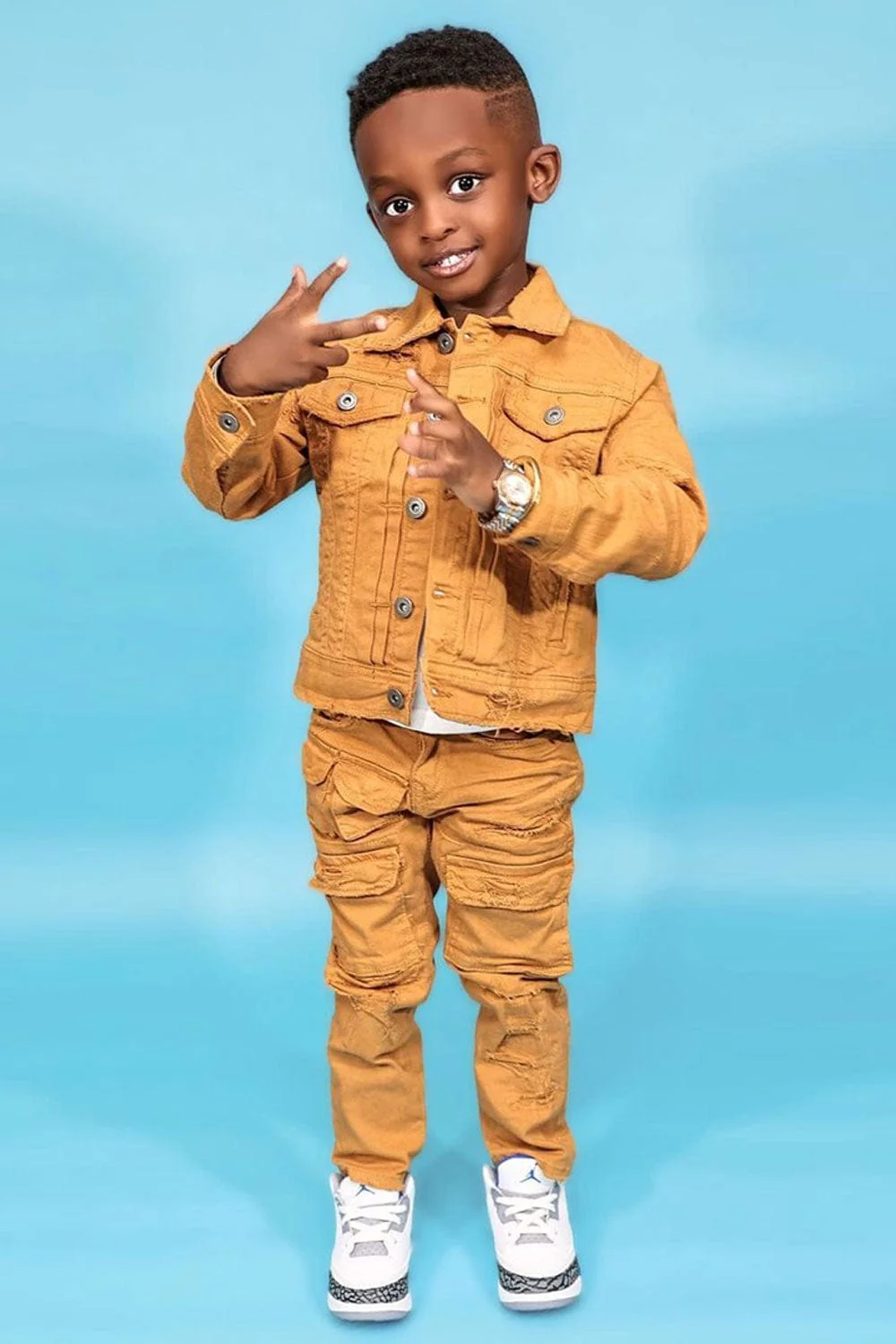 Kids Tribeca Twill Trucker Jacket (Core Colors) - Image 13