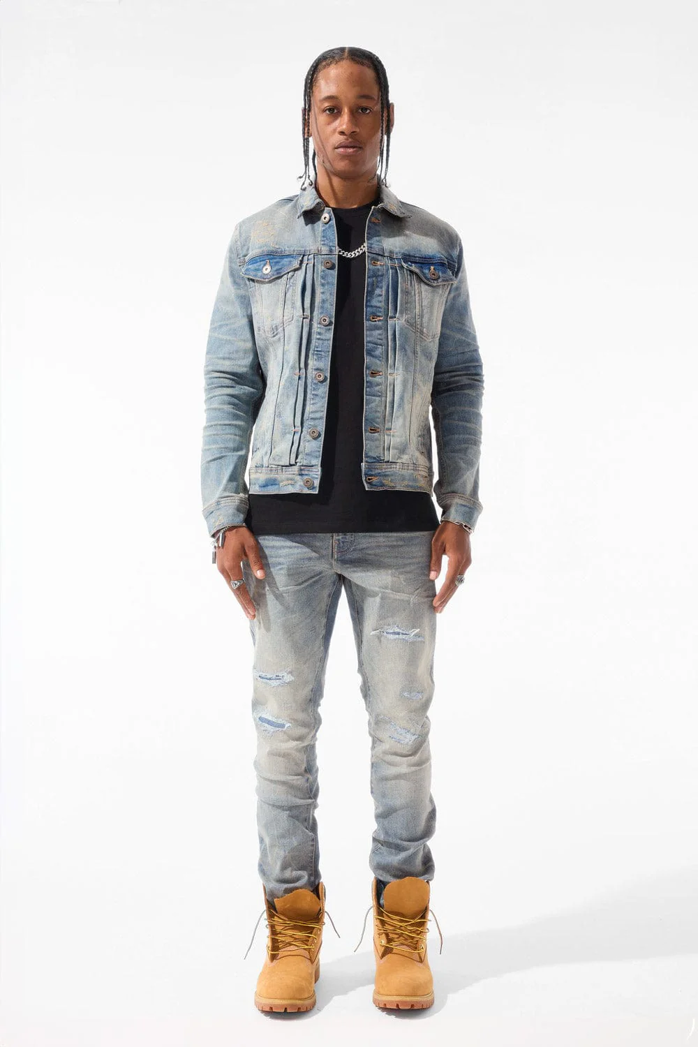 Meadowlands Denim Trucker Jacket (Azure) - Image 8