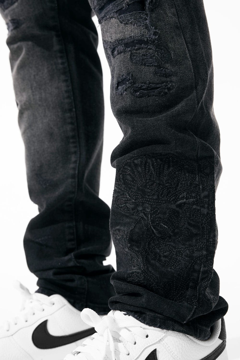 Slim Taper Fit - Eternal Darkness Denim (Black Shadow) - Sean Collection - Image 6