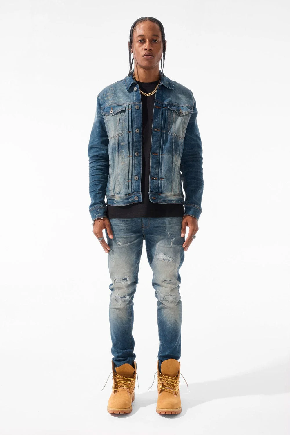 Slim Taper Fit - Meadowlands Denim (Azure) - Sean Collection - Image 15
