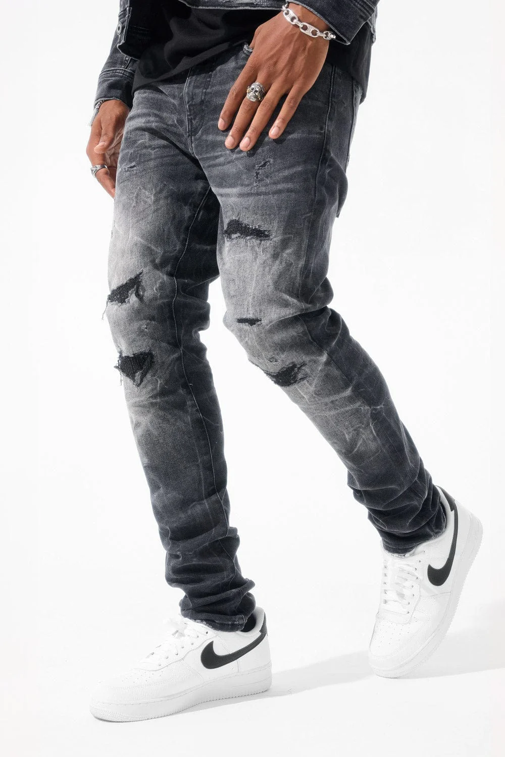 Slim Taper Fit - Meadowlands Denim (Monochrome) - Sean Collection - Image 5