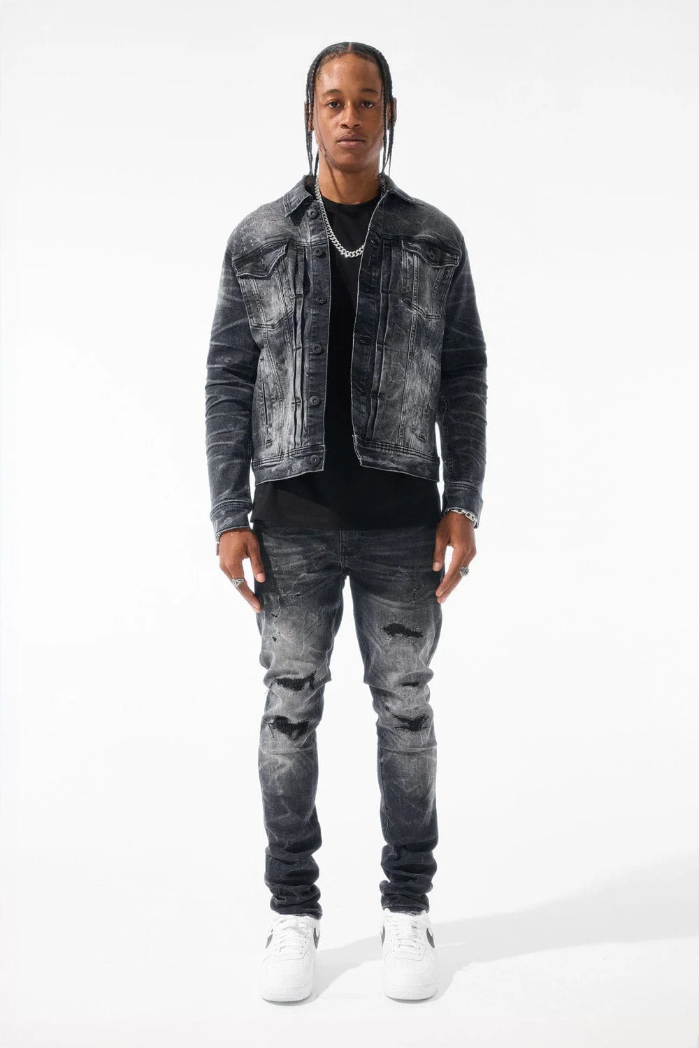 Slim Taper Fit - Meadowlands Denim (Monochrome) - Sean Collection - Image 7